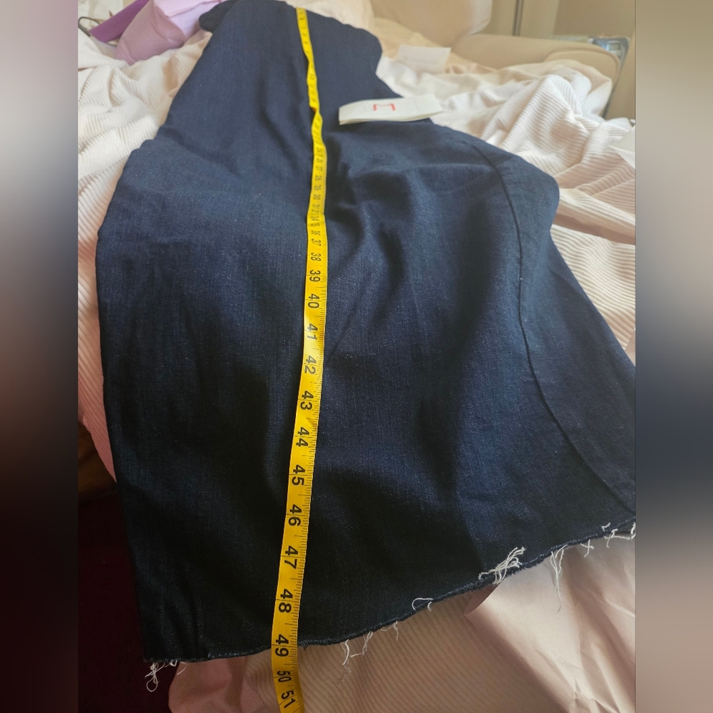 Zara denim strapless midi dress blue BNWT - Picture 8 of 15